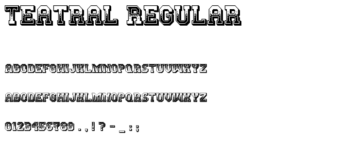 Teatral Regular font